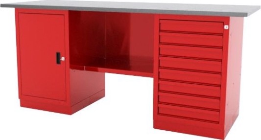 Верстак слесарный двухтумбовый FERRUM "CLASSIC" 01.208L-9007 серый [01.208L-]