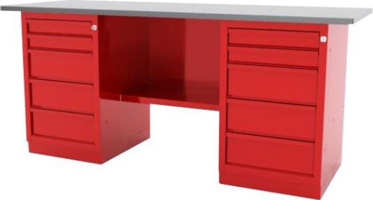 Верстак слесарный двухтумбовый FERRUM "CLASSIC" 01.255L-9007 серый [01.255L-]