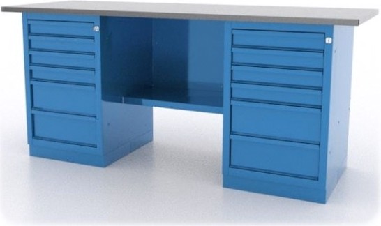 Верстак слесарный двухтумбовый FERRUM "CLASSIC" 01.266L-5015 синий [01.266L-]