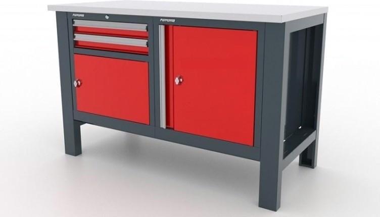 Верстак слесарный двухтумбовый FERRUM "PREMIUM" 11.3102 красный [11.3102]