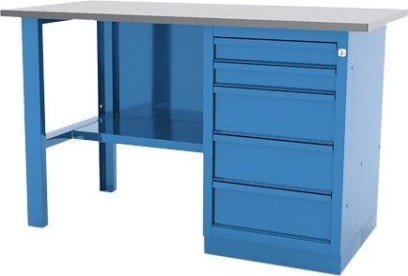 Верстак слесарный однотумбовый FERRUM "CLASSIC" 01.105L-G5015 синий [01.105L-]