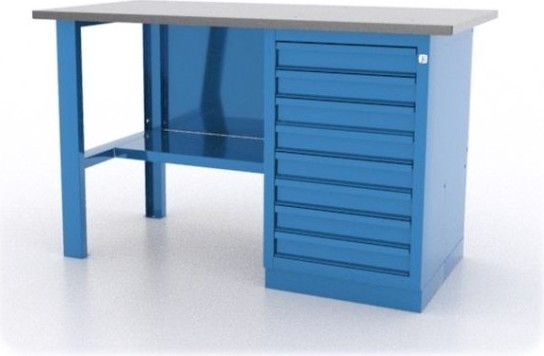 Верстак слесарный однотумбовый FERRUM "CLASSIC" 01.108L-5015 синий [01.108L-]