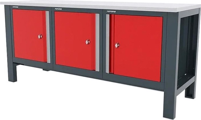 Верстак слесарный трехтумбовый FERRUM "PREMIUM" 11.41000 красный [11.41000]