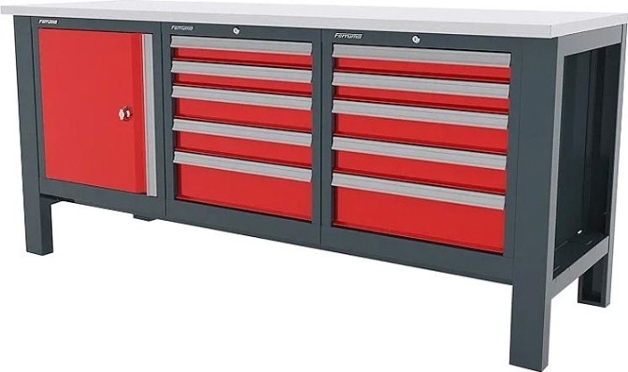 Верстак слесарный трехтумбовый FERRUM "PREMIUM" 11.41055 красный [11.41055]