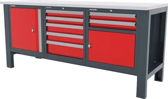 Верстак слесарный трехтумбовый FERRUM "PREMIUM" 11.41520 красный [11.41520]