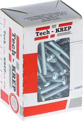 Винт Tech-KREP М 6 х 40 (уп. 35 шт.) DIN7985 с полуцилиндрической головкой оцинкованный [105228]
