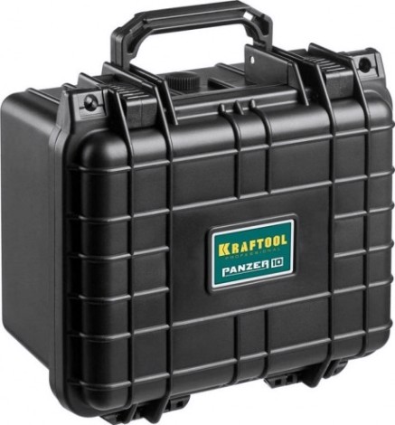 Ящик для инструмента KRAFTOOL "PANZER" ударопрочный пластиковый, степень защиты ip55, 10" [38251-10]