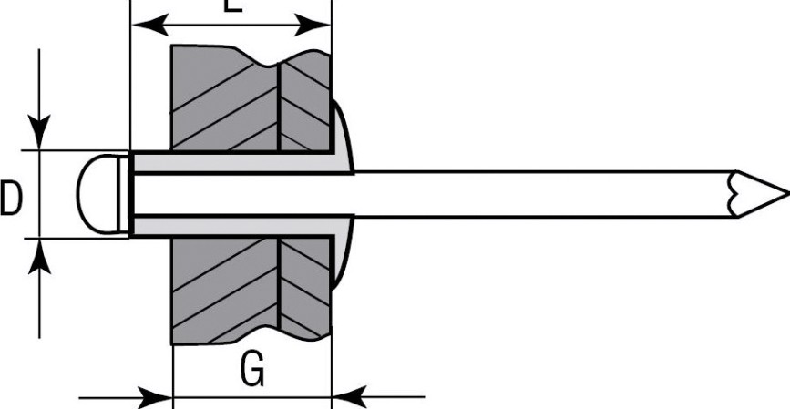 Заклепка стальная KRAFTOOL 3.2 х 6 мм (уп.1000 шт.) [311703-32-06]